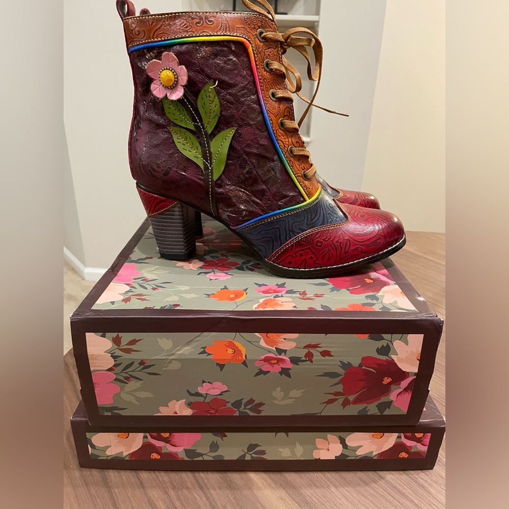Colorful Booties, size 11.5